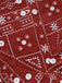 Dark Red 1970s Embroidered Boho Shorts - vintage fashion, retro style, elegant red