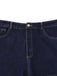 Deep Blue 1950s Denim Straight Leg Pants - vintage fashion, retro style