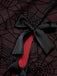 Deep Red 1960s Halloween Spider Web Dress: timeless style reimagined