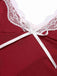 Deep Red 1970s Spaghetti Straps Lace Nightgown, vintage fashion, retro style - perfect for women who love vintage and retro fashion