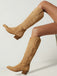 Embroidered Chunky Heel Mid-Calf Cowboy Boots, vintage fashion, retro style - perfect for women who love vintage and retro fashion