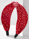 Fabric Wide Brim Polka Dot Cross Headband — vintage style that transcends decades
