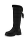 Faux Fur Knee High Snow Down Fabric Boots - vintage fashion, retro style