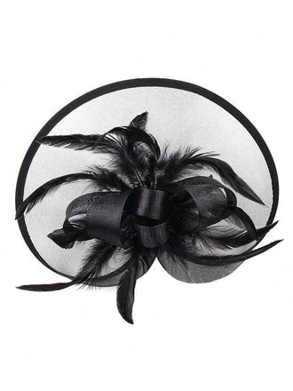 Feather Fascinator Hat With Veil - vintage fashion, retro style