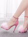 Feather Suede Strap High Heels - vintage shoes, retro heels
