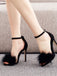 Feather Suede Strap High Heels - vintage shoes, retro heels