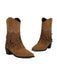 She finds her vintage story in this Flannelette Cone Heel Western Boots