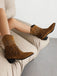 Flannelette Cone Heel Western Boots — vintage vintage charm for her modern wardrobe