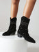 Flannelette Cone Heel Western Boots — vintage style that transcends decades