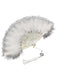 Fluffy Feather Pendants Folding Hand Fan - vintage fashion, retro style