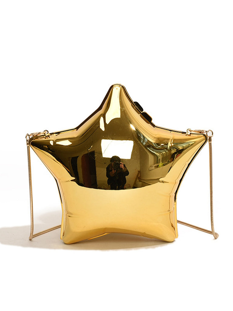Funny Five Pointed Star Chain Crossbody Bag - vintage fashion, retro style