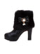 She finds her vintage story in this Fur Bow Pointed High Heels Boots