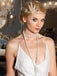 Gatsby Feather Alloy Headband & Pearl Necklace Set - vintage fashion, retro style