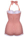 Gingham 1950s Halter Bowknot One-piece Swimsuit: timeless style reimagined