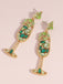 Glass Pearl Gem Earrings - vintage fashion, retro style