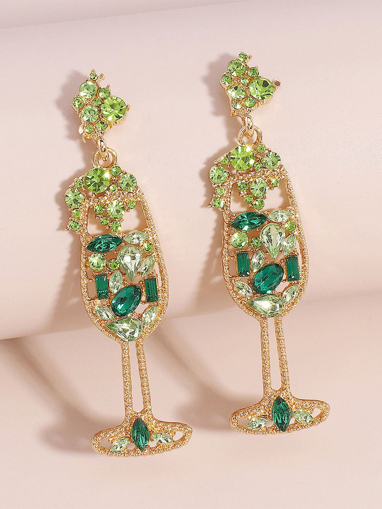 Glass Pearl Gem Earrings - vintage fashion, retro style