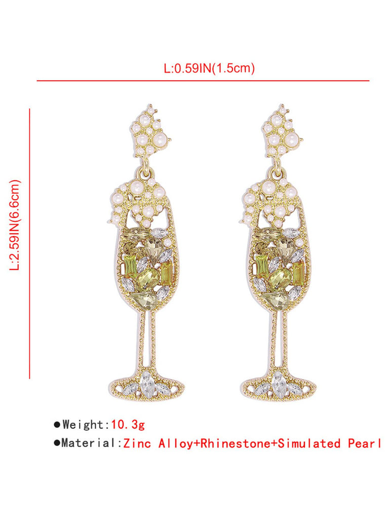 Glass Pearl Gem Earrings - vintage fashion, retro style