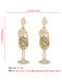 Glass Pearl Gem Earrings - vintage fashion, retro style
