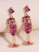Glass Pearl Gem Earrings - vintage fashion, retro style