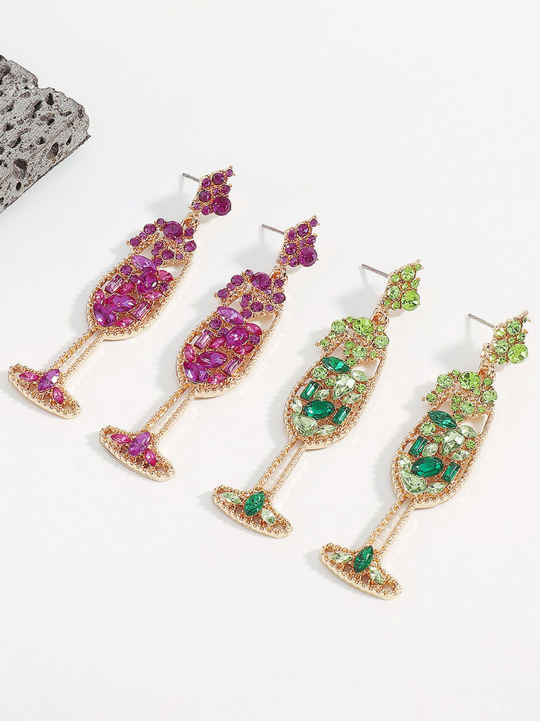 Glass Pearl Gem Earrings - vintage fashion, retro style