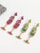 Glass Pearl Gem Earrings - vintage fashion, retro style