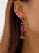 Glass Pearl Gem Earrings - vintage fashion, retro style