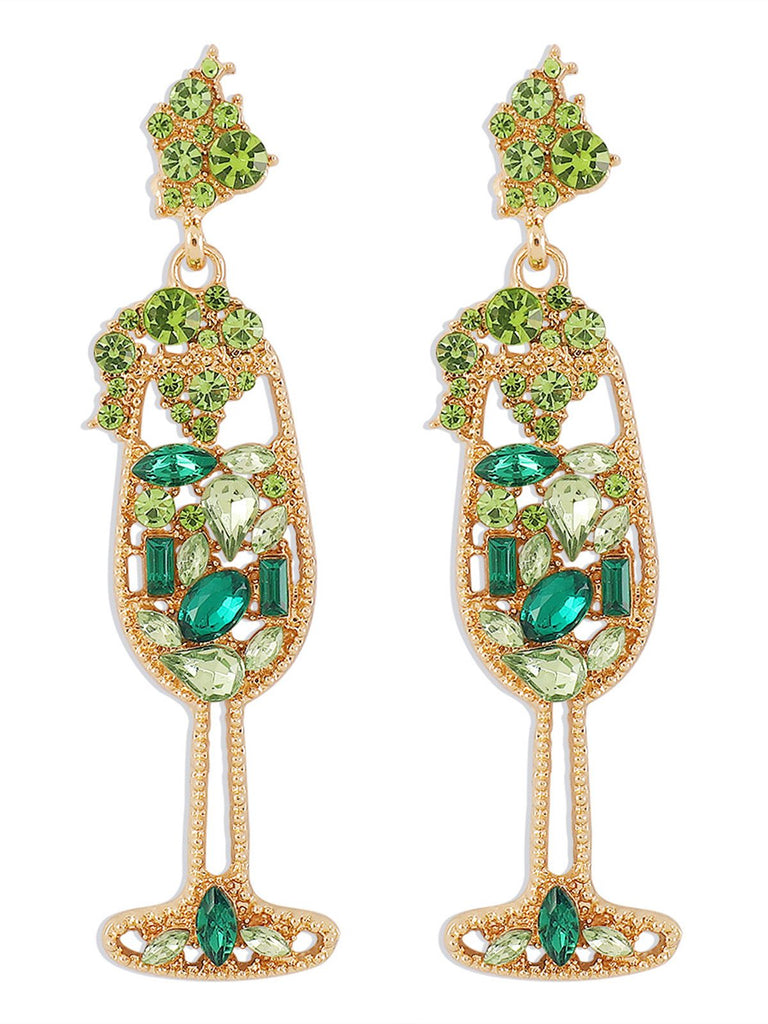 Glass Pearl Gem Earrings - vintage fashion, retro style