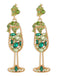 Glass Pearl Gem Earrings - vintage fashion, retro style