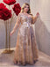 Gold 1930s Sequined Deep V-Neck Backless Mesh Dress - vintage dress, retro fashion, glamorous gold
