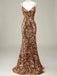 Gold 1930s Slip Sequin Evening Dress - vintage dress, retro fashion, glamorous gold