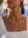 Gold Bohemian Shell Starfish Pearl Layered Necklace | vintage accessory, retro jewelry, classic style - perfect for retro fashion enthusiasts
