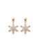 Gold Christmas Alloy Snowflake Earrings, vintage fashion, retro style - perfect for women who love vintage and retro fashion