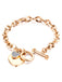 Gold Heart Rhinestone Vintage Bracelet, vintage fashion, retro style - perfect for women who love vintage and retro fashion