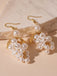 Gold Tassel Drop Elegant Delicate Earrings - vintage fashion, retro style, glamorous gold
