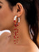 Gothic Blood Pearl Tassel Earrings - vintage fashion, retro style
