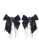 Gothic Bow Skeleton Hand Hair Clip - vintage fashion, retro style
