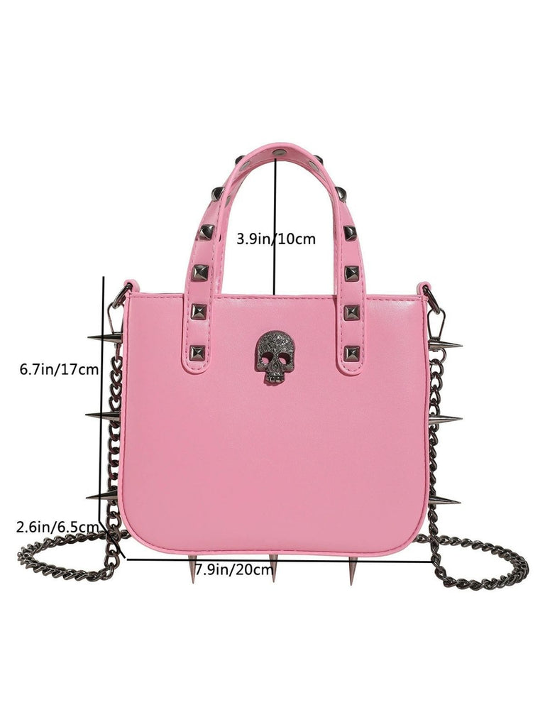 Gothic PU Leather Punk Studded Handbag - vintage fashion, retro style