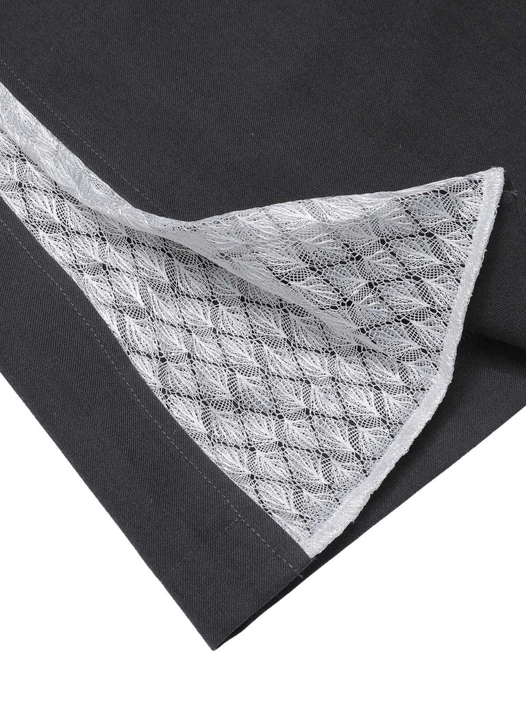 Gray 1940s V-Neck Lapel Lace-Patchwork Jumpsuit, vintage romper, retro jumpsuit - perfect for women who love vintage and retro fashion