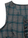 2PCS Gray 1950s Plaid Ruffled Dress & Cotton Blouse, vintage dress, retro fashion, rockabilly, pin-up fashion - perfect for women who love vintage and retro fashion