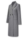 Gray 1960s Over Knee Lapel Coat, vintage coat, retro outerwear - perfect for women who love vintage and retro fashion