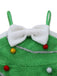 Green 1930s Christmas Tree Pom-Pom Bow Jumpsuit - vintage jumpsuit, retro fashion