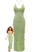 Green 1930s Crochet Knit Cover-Up Dress - vintage dress, retro fashion for vintage lovers