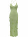 Green 1930s Crochet Knit Cover-Up Dress - vintage dress, retro fashion for vintage lovers