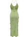 Green 1930s Crochet Knit Cover-Up Dress - vintage dress, retro fashion for vintage lovers