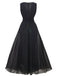 Green 1930s Sequin Deep V Tulle Sleeveless Dress - vintage dress, retro fashion