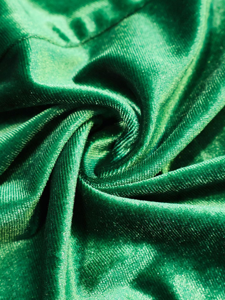 Green 1930s Shrek Medieval Style Embroidered Dress - vintage dress, retro fashion, elegant red