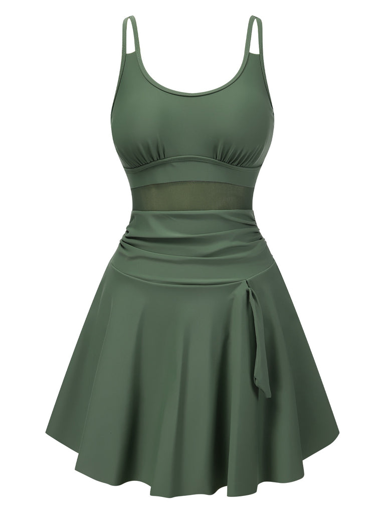 1930s Solid Bow Straps Swim | 1930s | vintage dress, retro fashion
