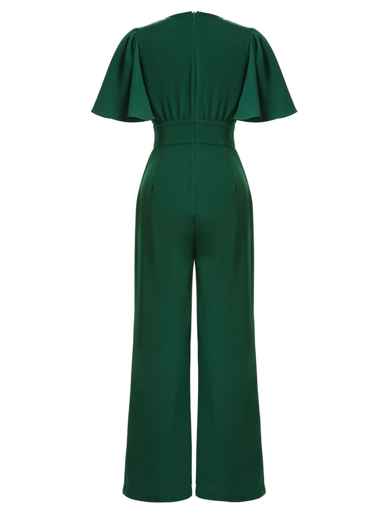 1930s Solid VNeck Jumpsuit | 1930s | vintage romper, retro jumpsuit