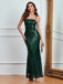 Green 1930s Spaghetti Strap Sequined Maxi Dress — the kind of 1930s dress that makes strangers smile