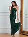 Green 1930s Spaghetti Strap Sequined Maxi Dress — a 1930s silhouette that turns sidewalks into runways